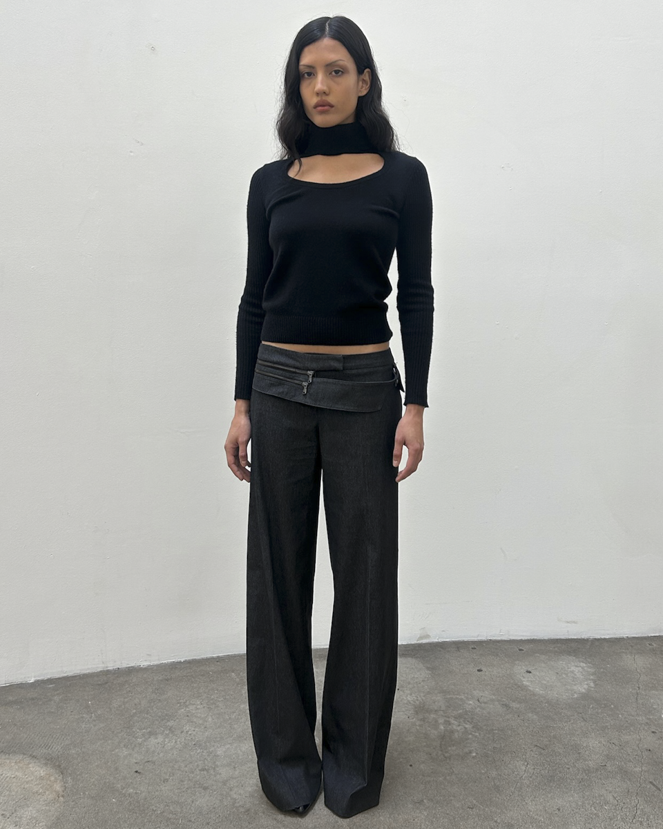 Barbara Bui Zipper Wool Trousers