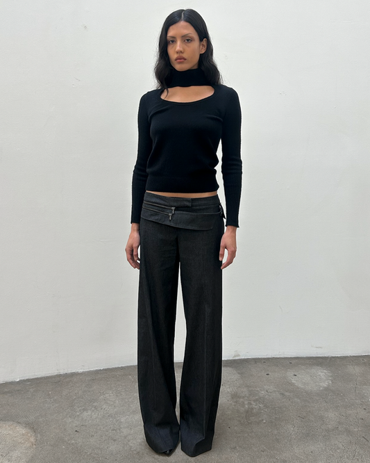 Barbara Bui Zipper Wool Trousers