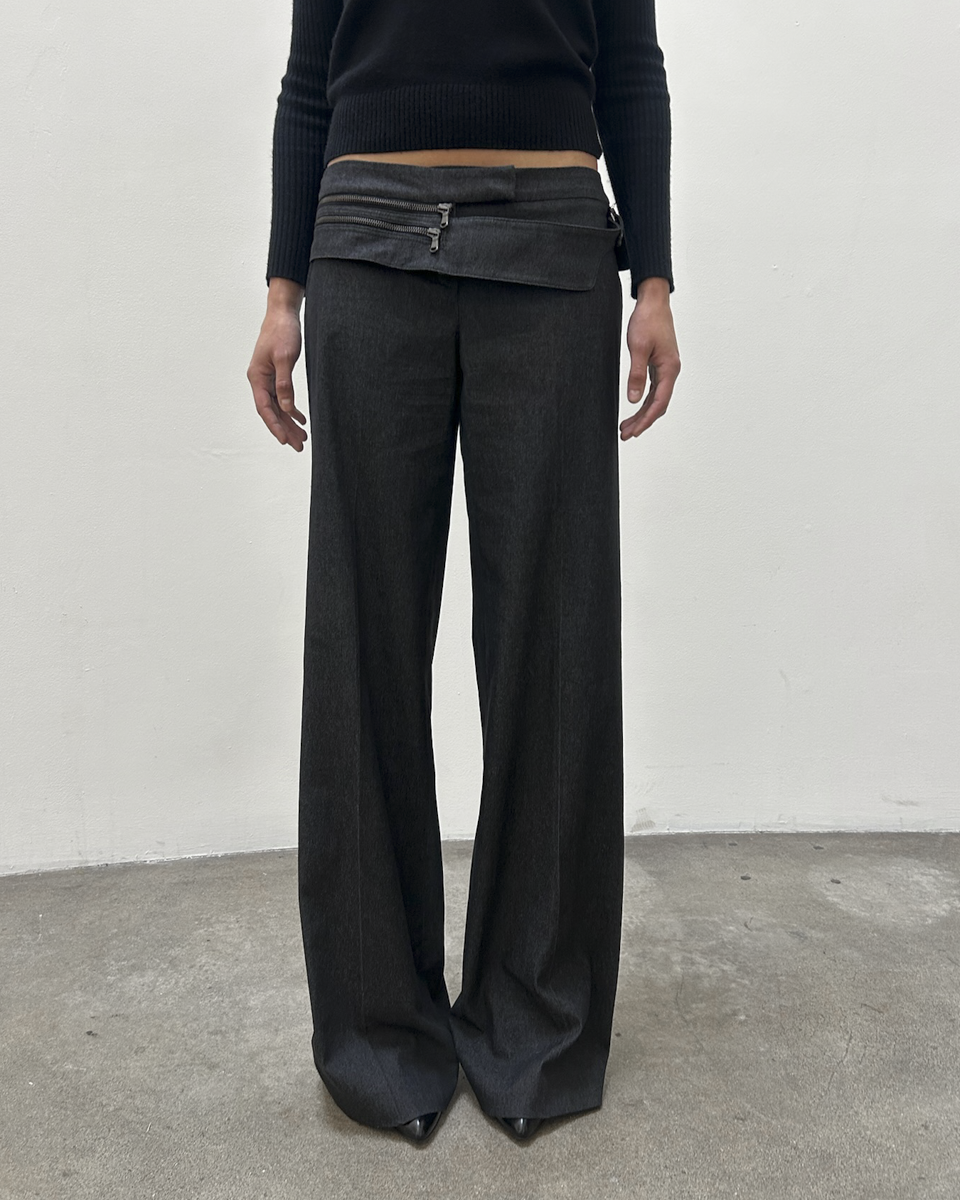 Barbara Bui Zipper Wool Trousers