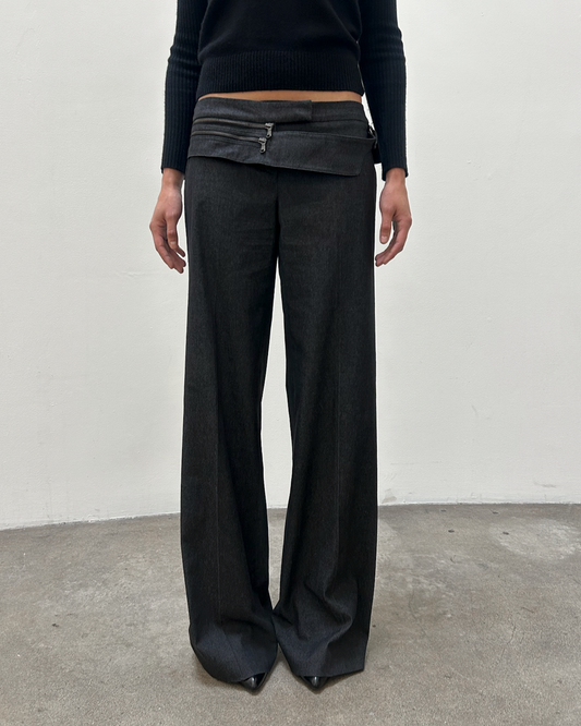 Barbara Bui Zipper Wool Trousers