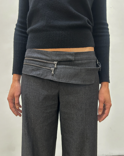 Barbara Bui Zipper Wool Trousers