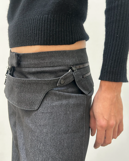 Barbara Bui Zipper Wool Trousers