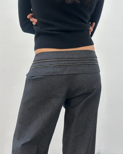 Barbara Bui Zipper Wool Trousers