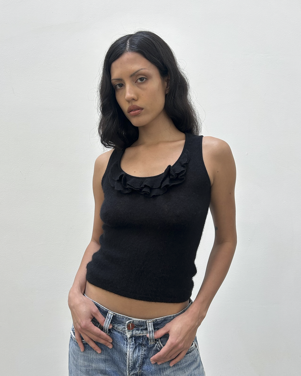 Anna Molinari Cashmere Ruffle Knit