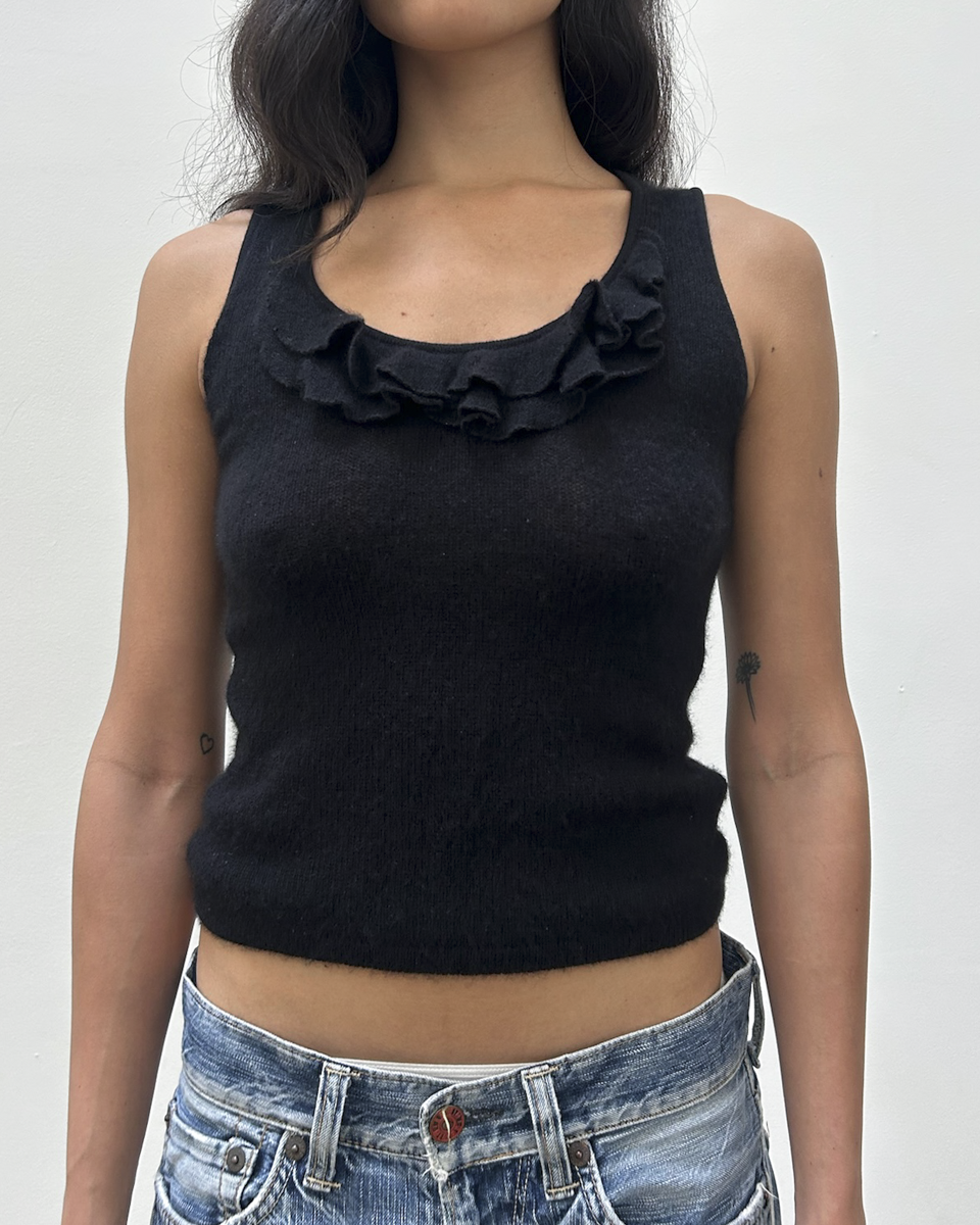 Anna Molinari Cashmere Ruffle Knit