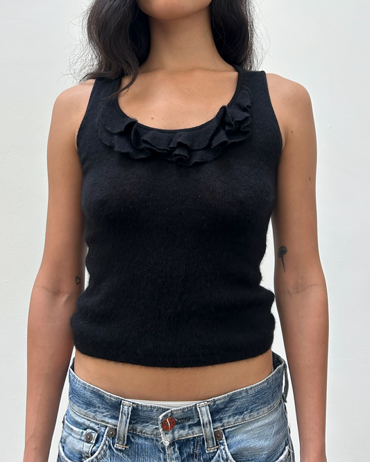 Anna Molinari Cashmere Ruffle Knit