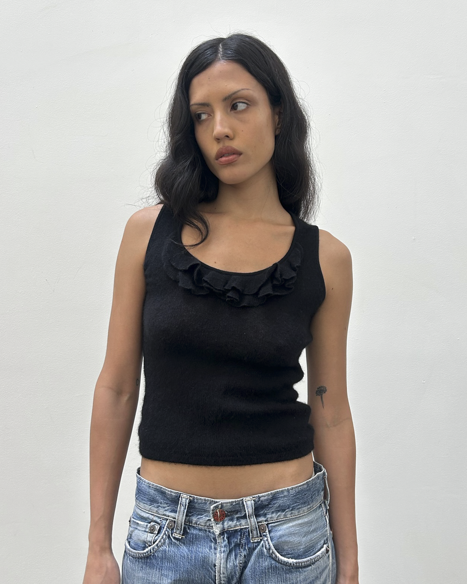 Anna Molinari Cashmere Ruffle Knit