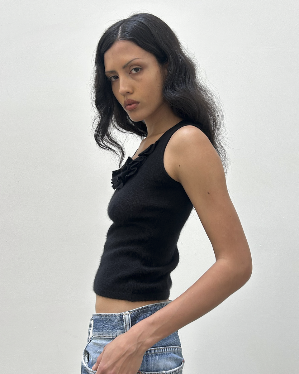 Anna Molinari Cashmere Ruffle Knit