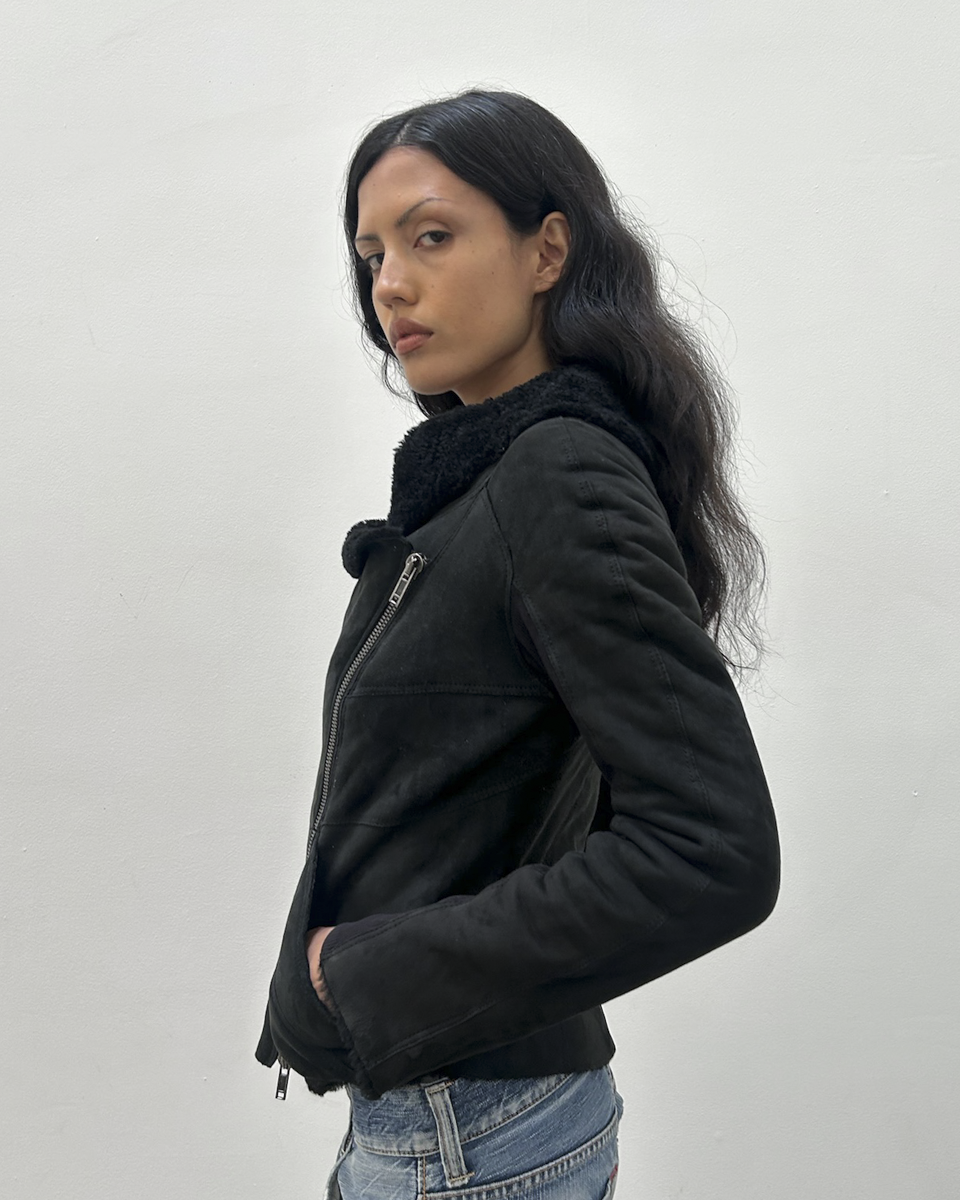 Mouton Faux Shearling Jacket