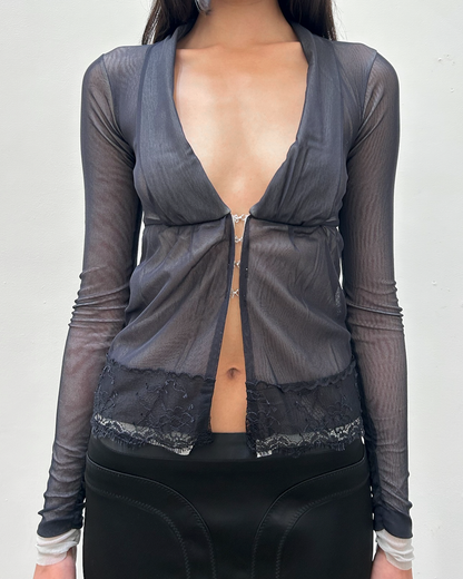 Paola Frani Sheer Blouse