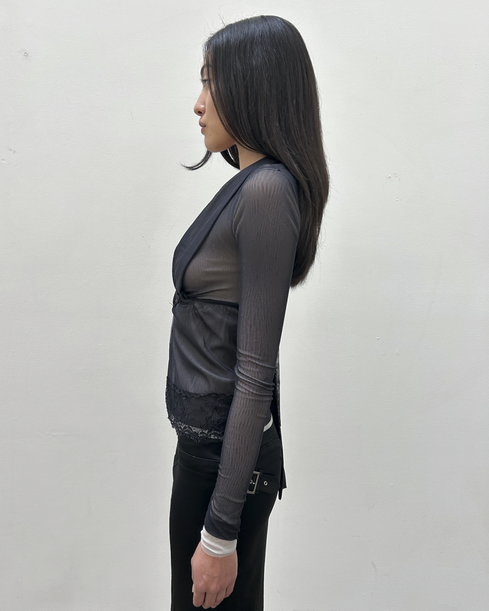 Paola Frani Sheer Blouse