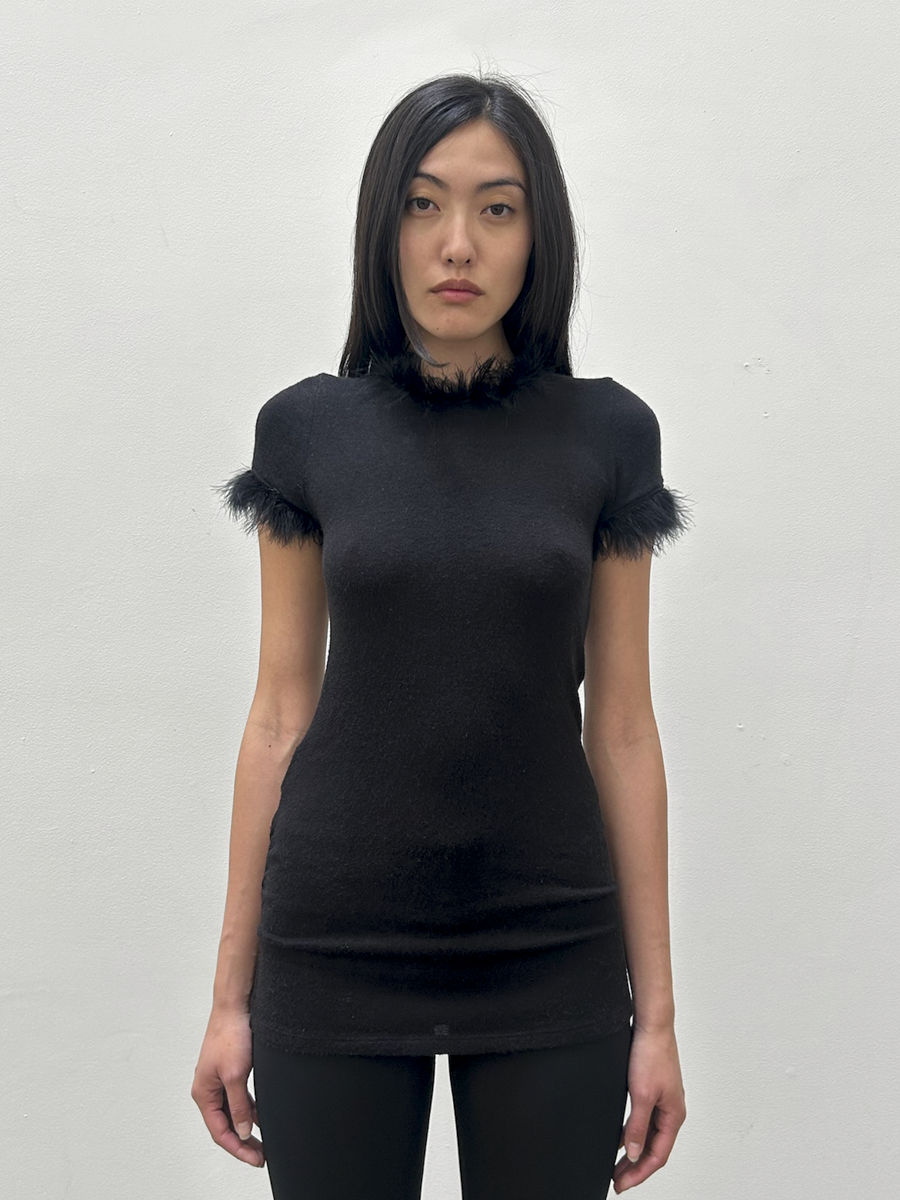 Paola Frani Feather Knit Tunic