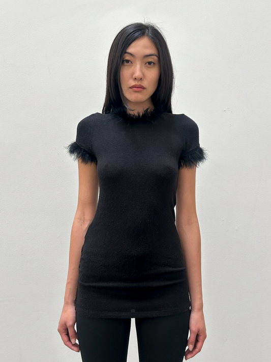 Paola Frani Feather Knit Tunic