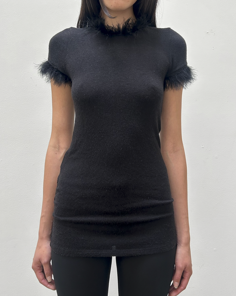 Paola Frani Feather Knit Tunic