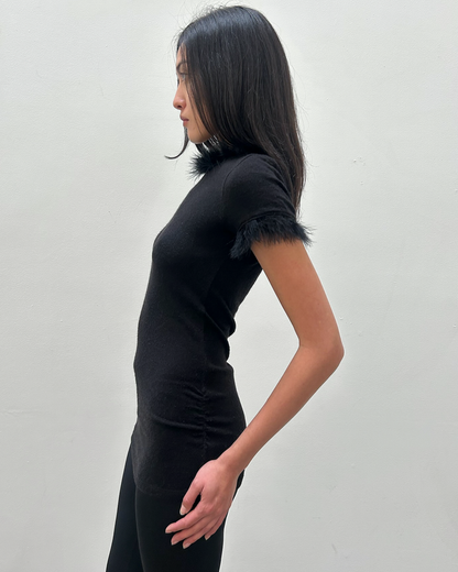 Paola Frani Feather Knit Tunic