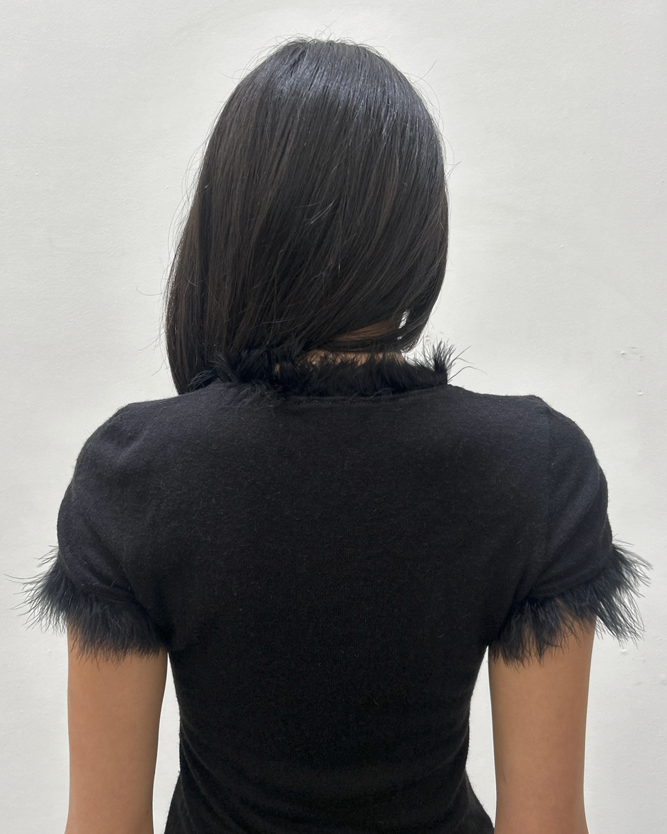 Paola Frani Feather Knit Tunic