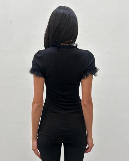 Paola Frani Feather Knit Tunic