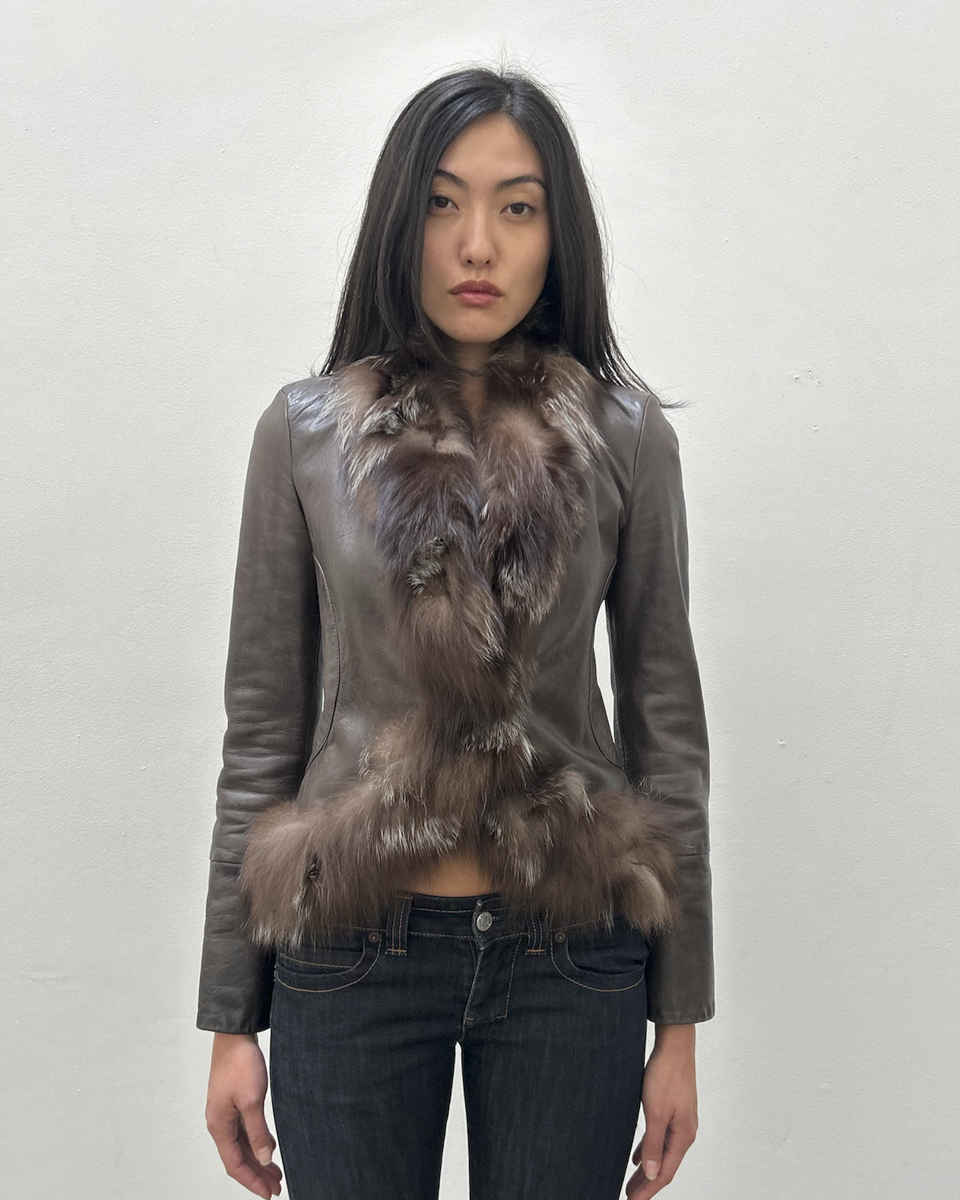 Emporio Armani (2003) Leather & Fur Jacket