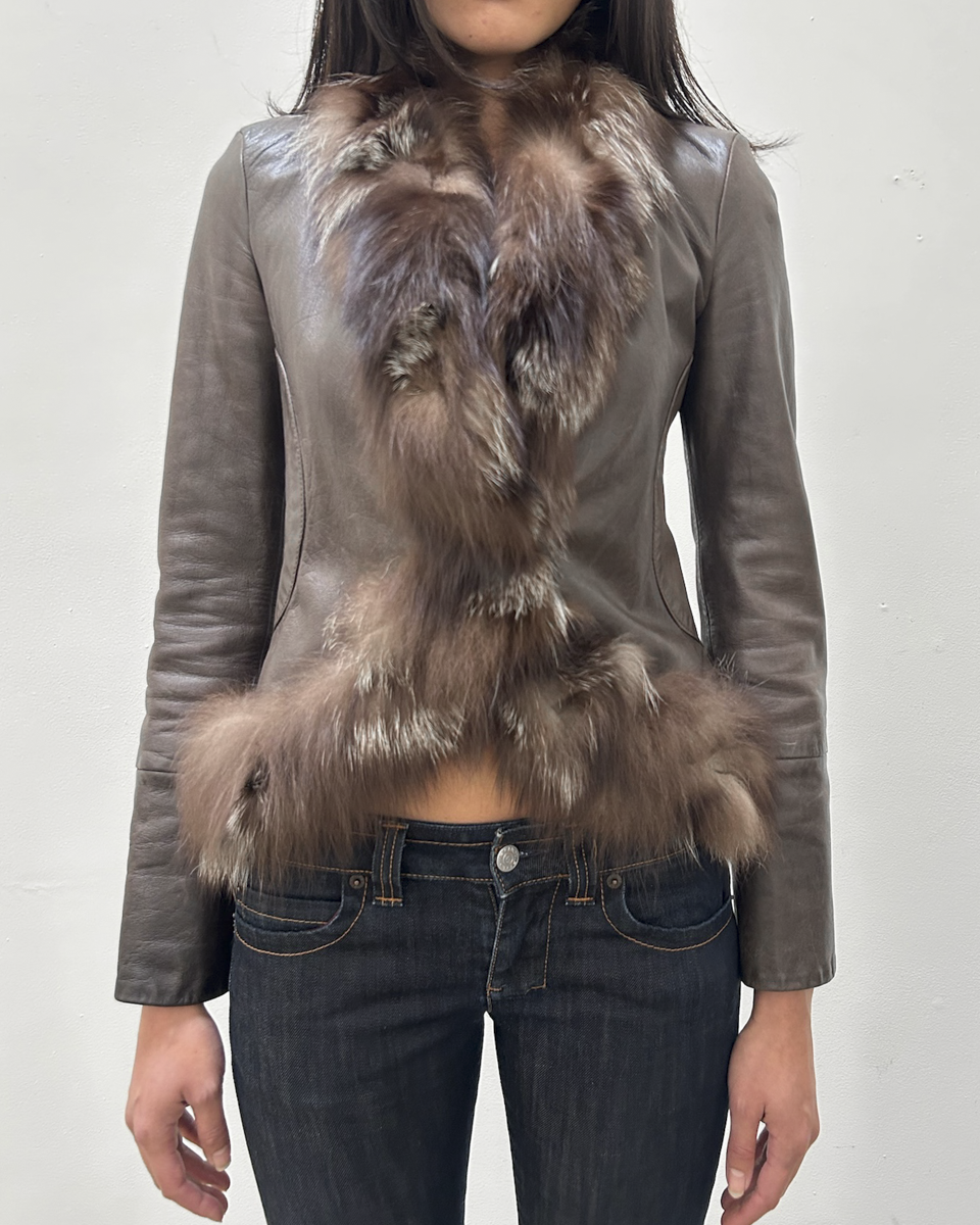 Emporio Armani (2003) Leather & Fur Jacket