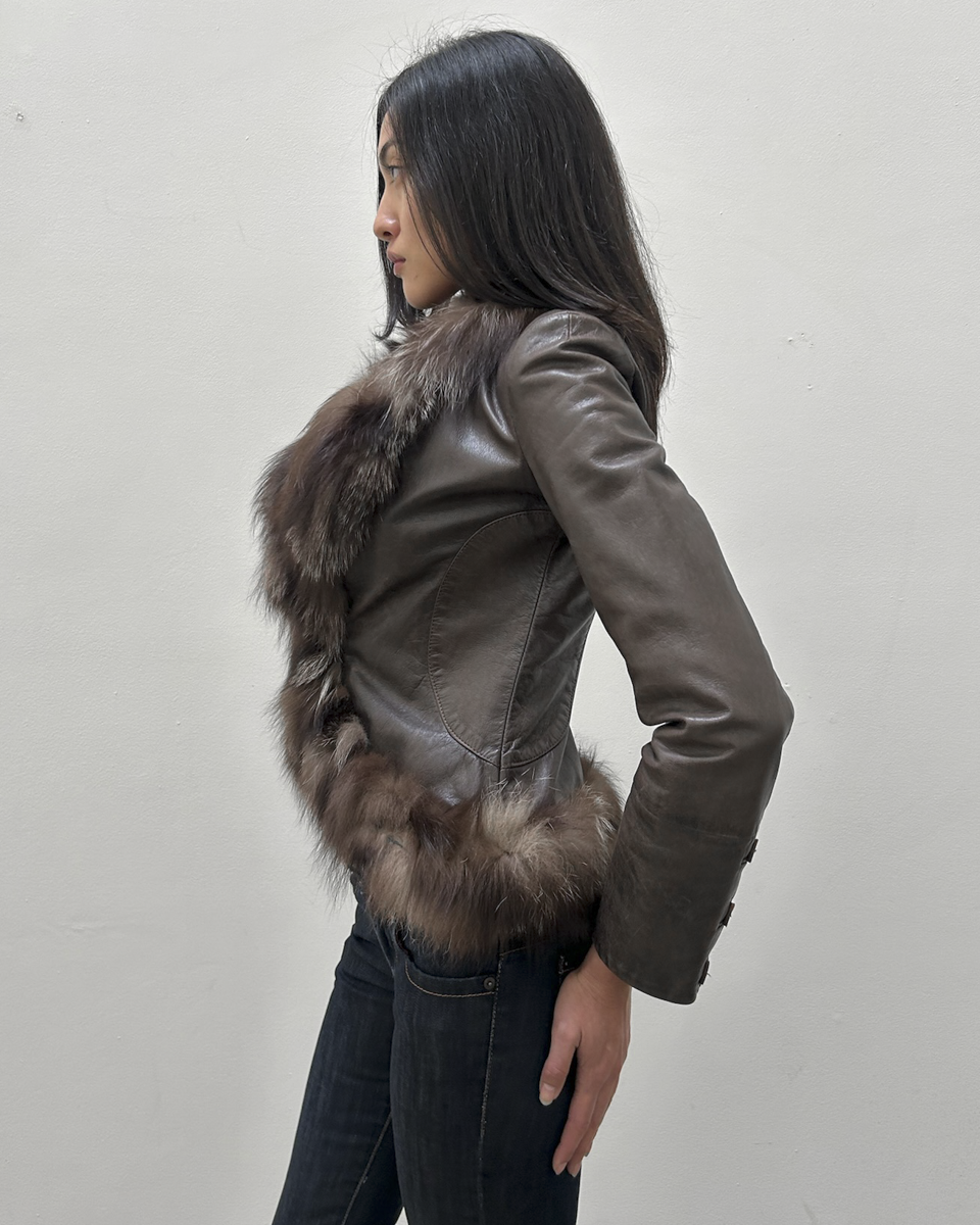Emporio Armani (2003) Leather & Fur Jacket