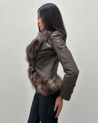 Emporio Armani (2003) Leather & Fur Jacket