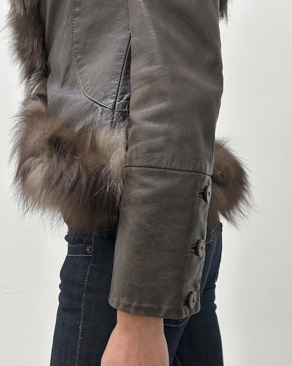 Emporio Armani (2003) Leather & Fur Jacket