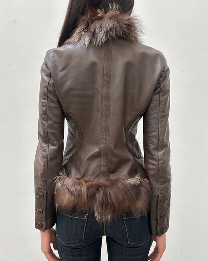 Emporio Armani (2003) Leather & Fur Jacket