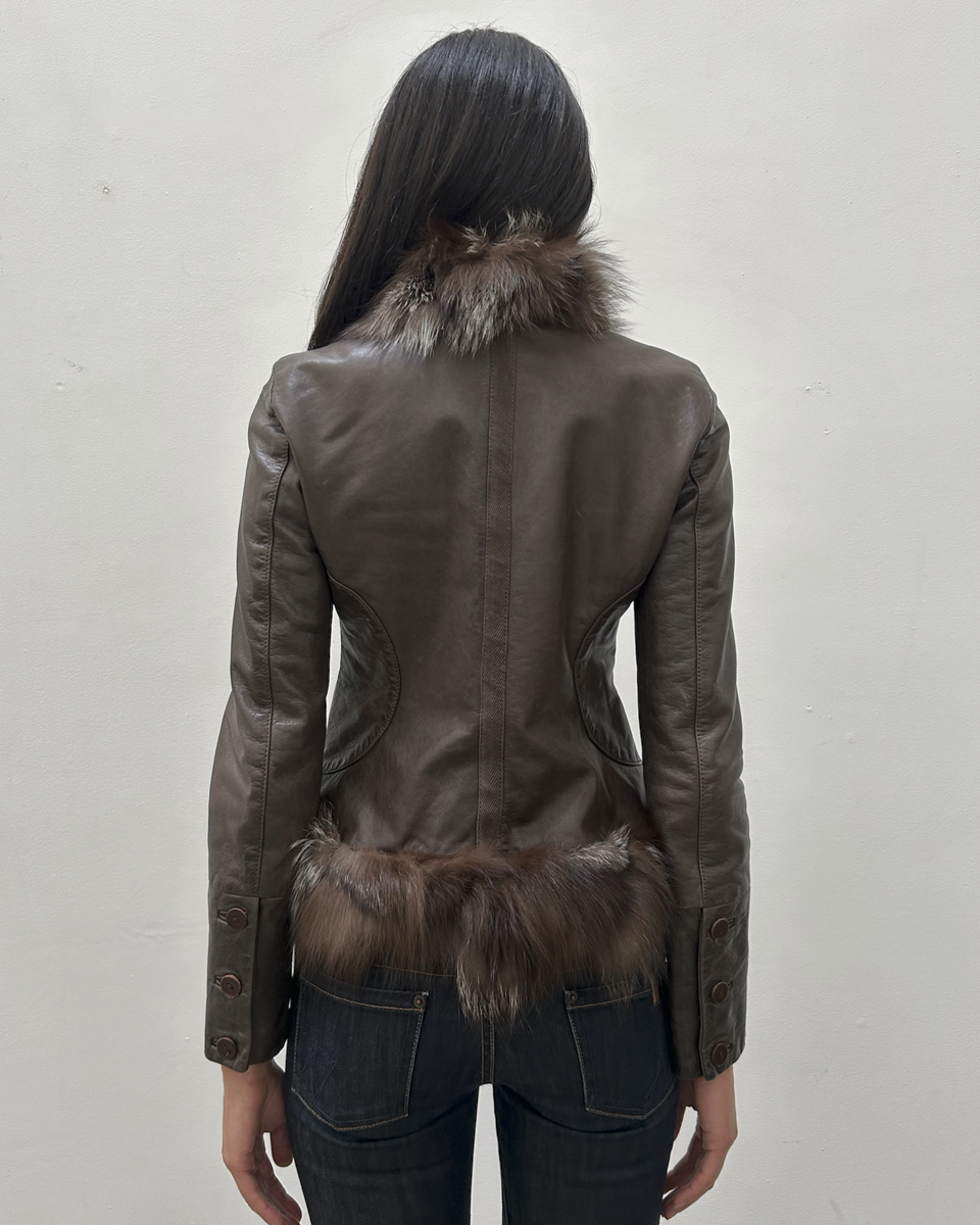 Emporio Armani (2003) Leather & Fur Jacket