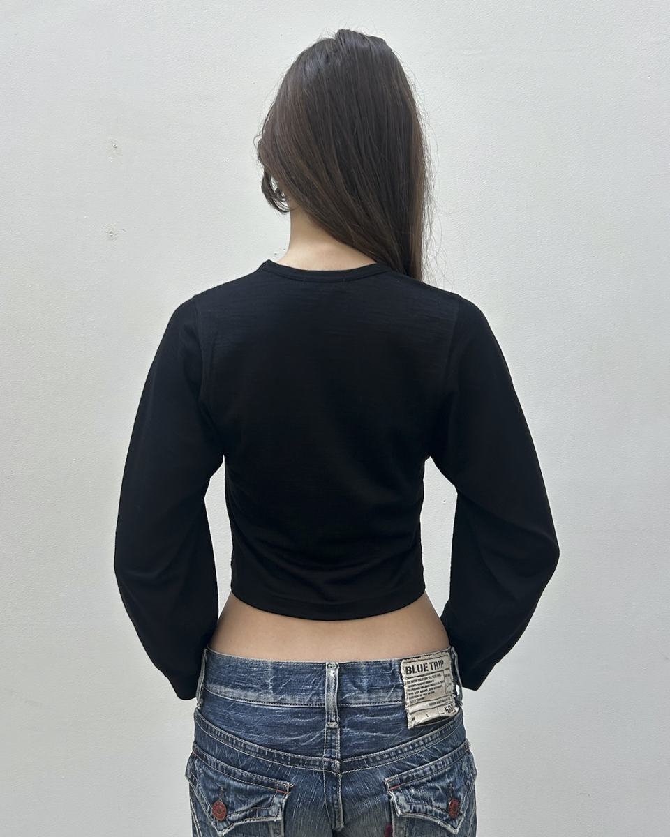 Comme des Garçons FW1993 Cropped Crew Neck Top