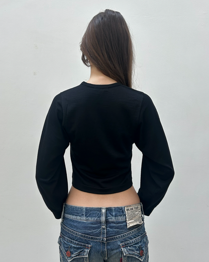 Comme des Garçons FW1993 Cropped Crew Neck Top