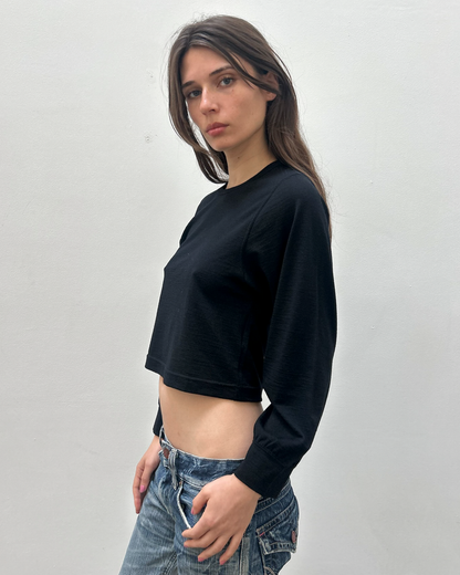 Comme des Garçons FW1993 Cropped Crew Neck Top