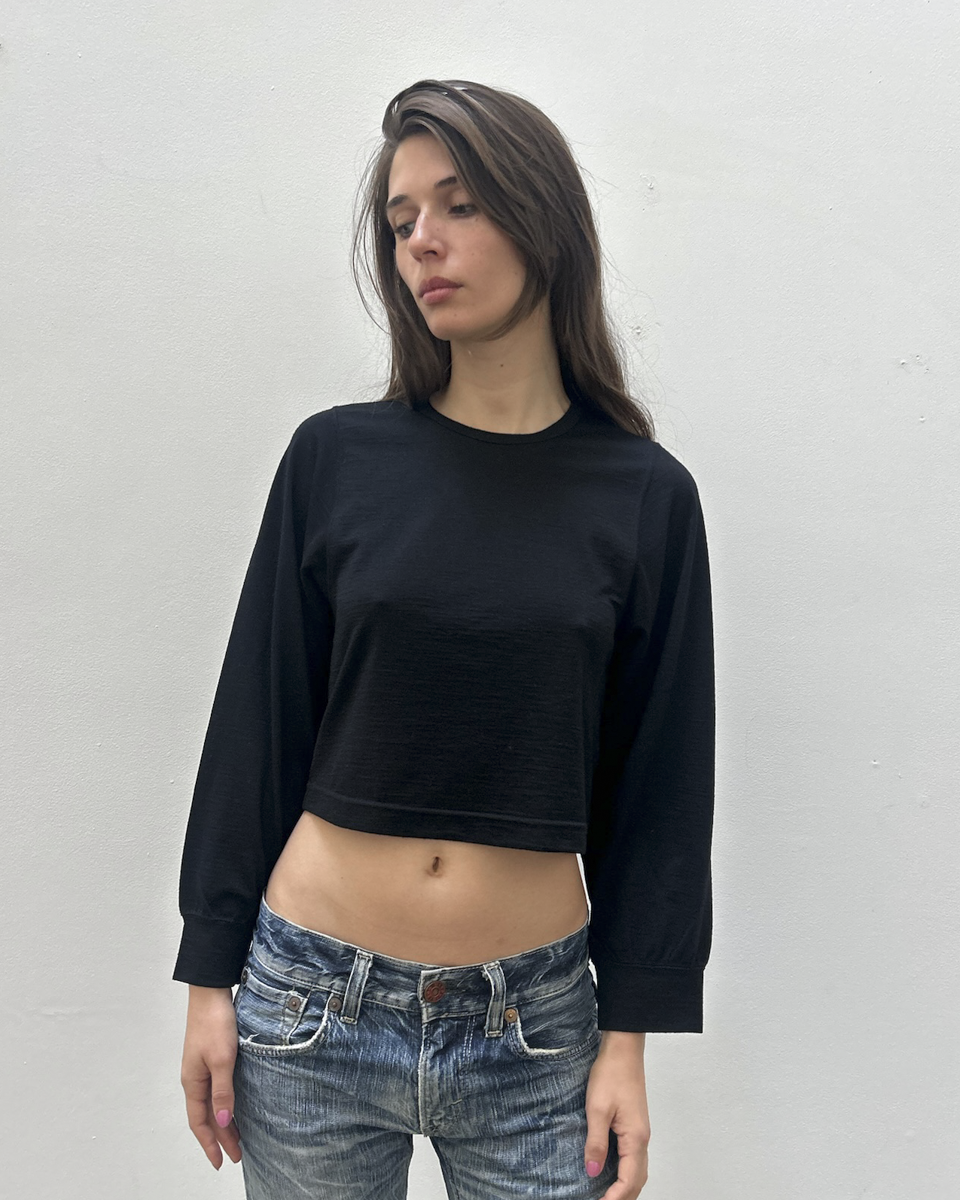 Comme des Garçons FW1993 Cropped Crew Neck Top