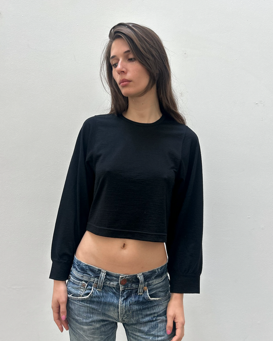 Comme des Garçons FW1993 Cropped Crew Neck Top