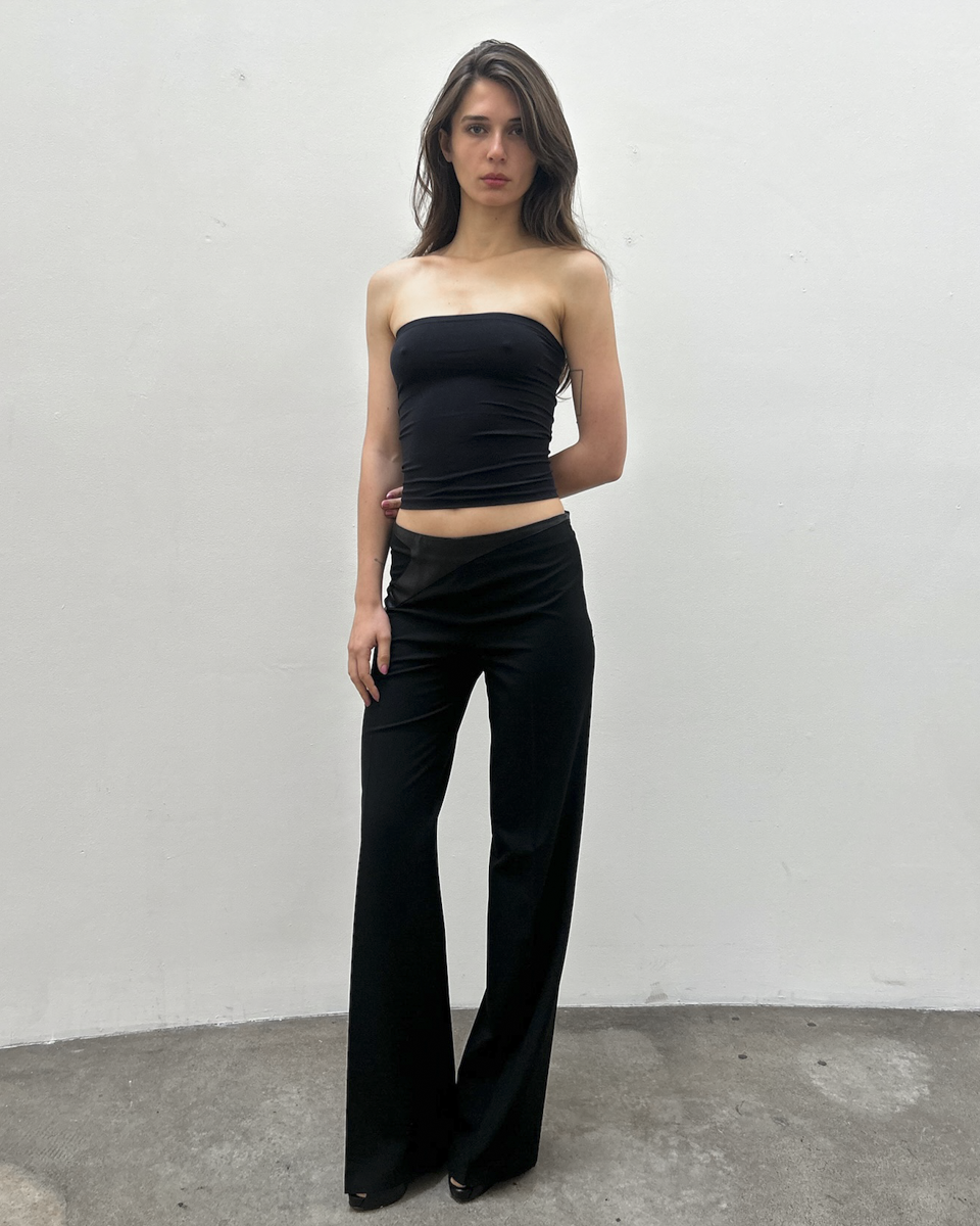 Barbara Bui Leather Accent Trousers