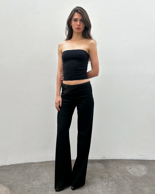 Barbara Bui Leather Accent Trousers