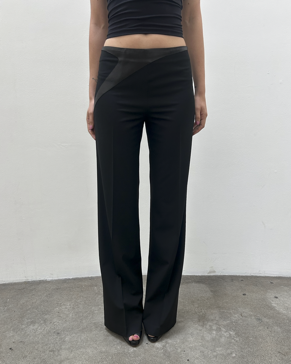 Barbara Bui Leather Accent Trousers