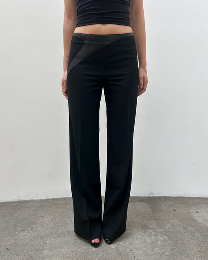 Barbara Bui Leather Accent Trousers