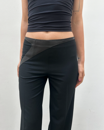 Barbara Bui Leather Accent Trousers