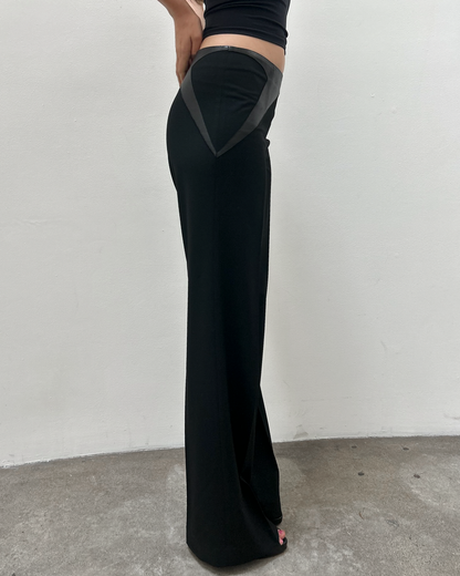 Barbara Bui Leather Accent Trousers