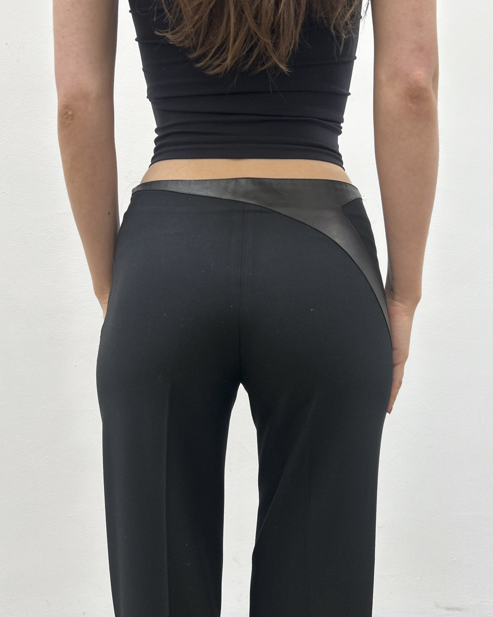 Barbara Bui Leather Accent Trousers