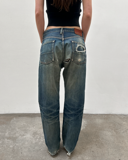 Edwin 505 Selvedge 29/33 Distressed Denim