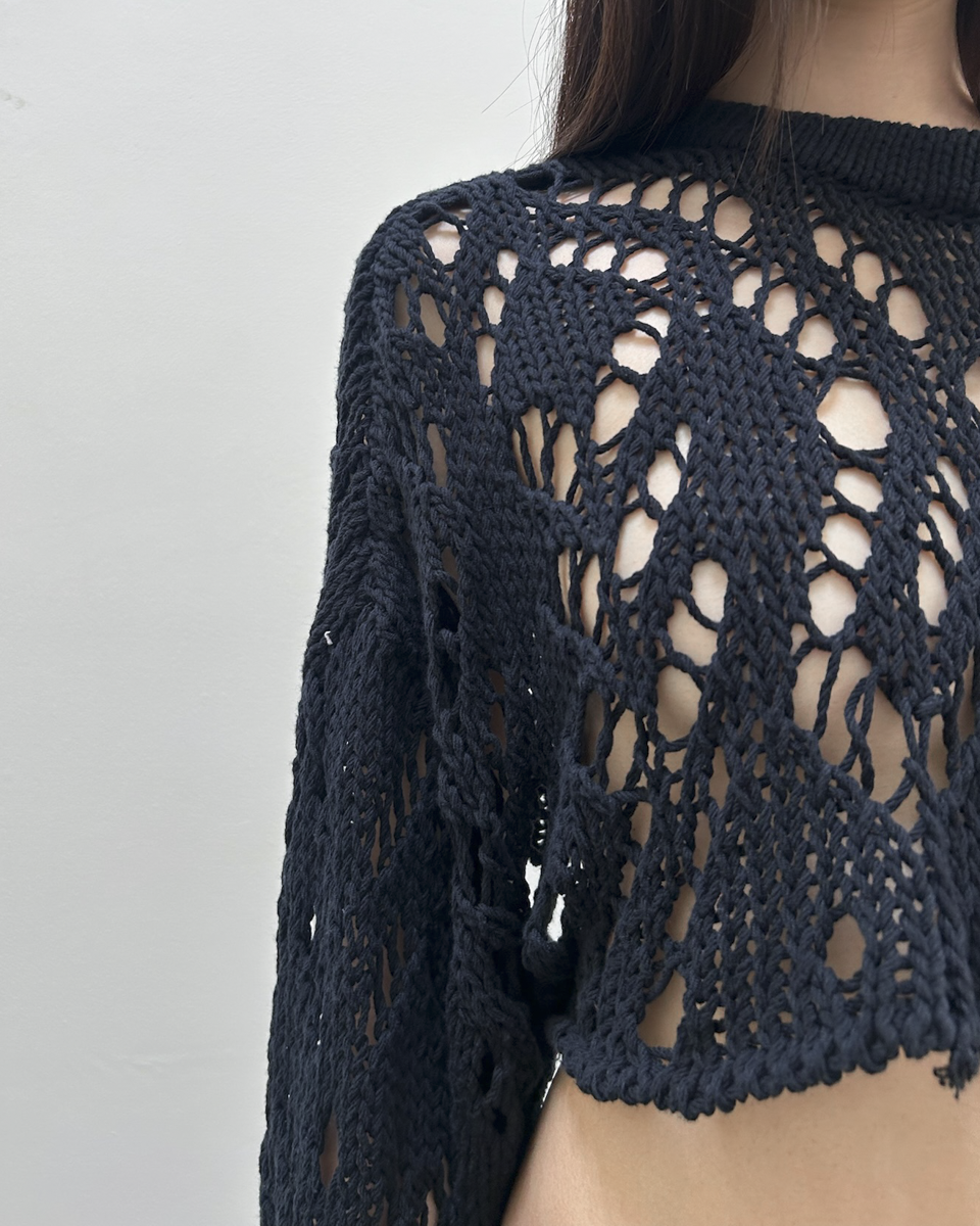 Y's Yohji Yamamoto Open Weave Bolero