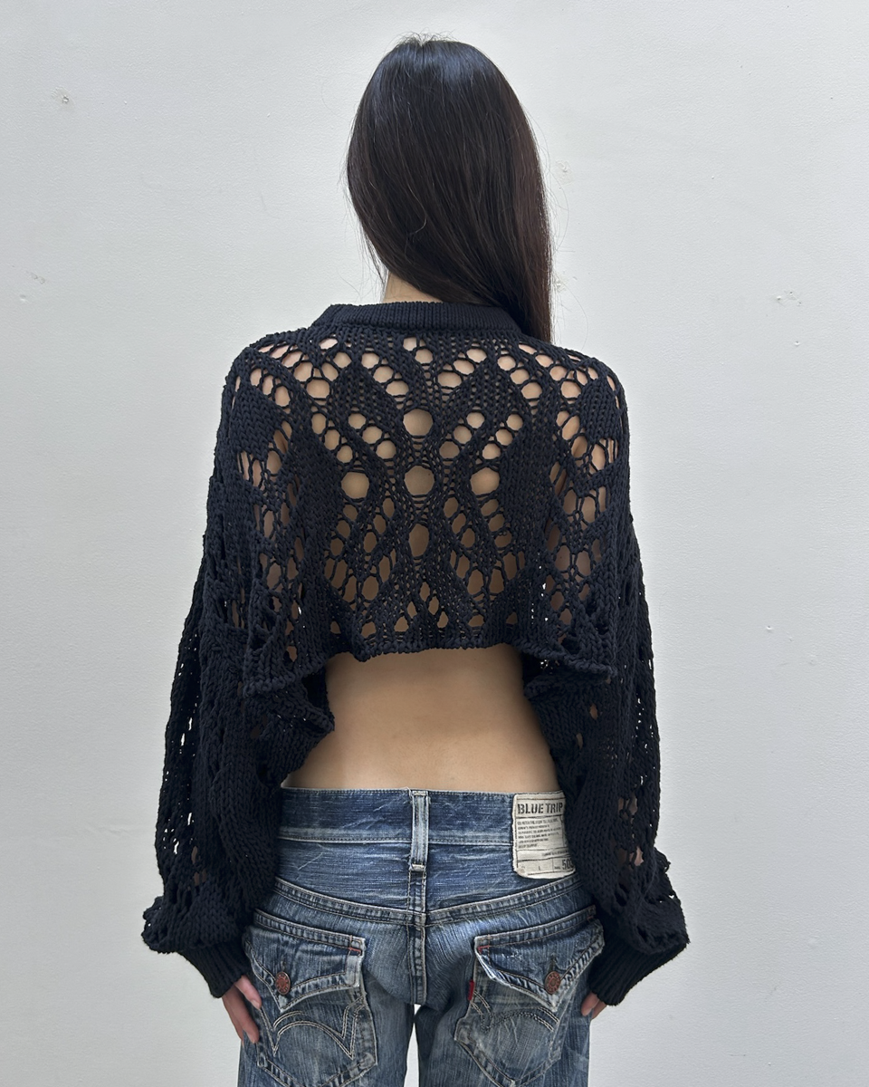 Y's Yohji Yamamoto Open Weave Bolero