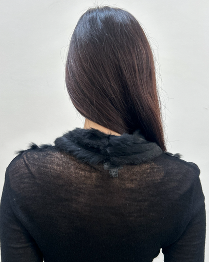Paola Frani Fur-Trimmed Cardigan