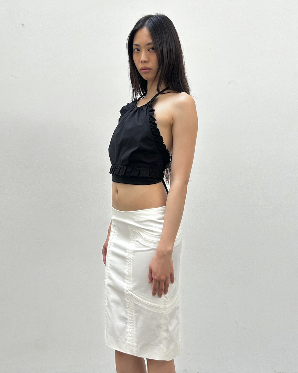 RED Valentino Ruffle Halter Top