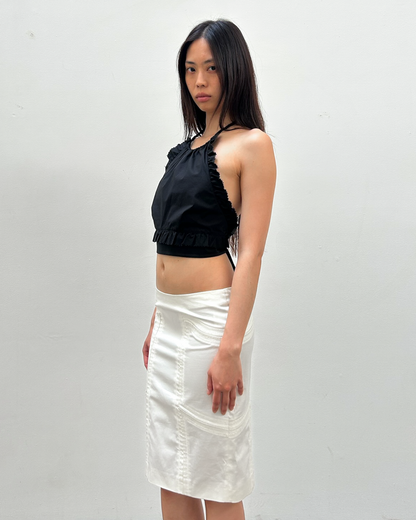 RED Valentino Ruffle Halter Top