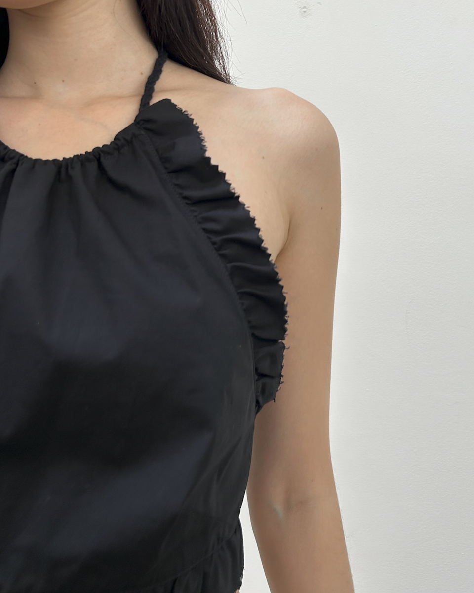RED Valentino Ruffle Halter Top