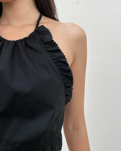 RED Valentino Ruffle Halter Top