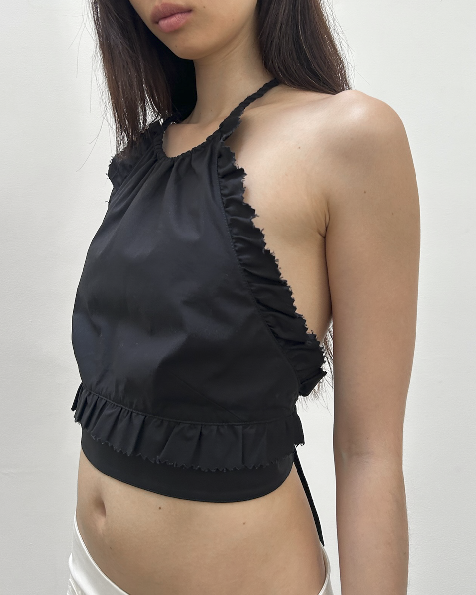 RED Valentino Ruffle Halter Top