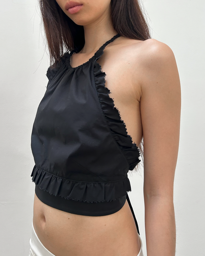 RED Valentino Ruffle Halter Top